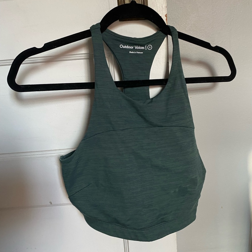 Outdoor Voices TechSweat Crop Top and matching TechSweat leggings